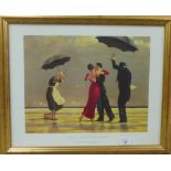 Jack Vettriano, coloured print, in a glazed and giltwood frame, 50 x 40cm