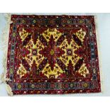 Eastern rug, the red field with foliate ground