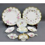 Two Royal Crown Derby bone china plates to include Royal Antoinette and Royal Pinxton Roses,