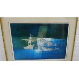 Paul Klee 'Sinbad the Sailor' Coloured print in a glazed frame, 60 x 43cm