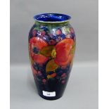 Moorcroft high shouldered baluster vase, tube line decorated in Pomegranate pattern with impressed