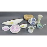 Mixed 20th century ceramics to include Sylvac, Carlton ware, Belleek and Buchan pottery etc., (a