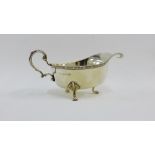 George V silver sauce boat, Birmingham 1931