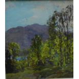 Walter McAdam RSW (1866-1935) 'Mountain Landscape' Oil-on-Board, apparently unsigned, entitled