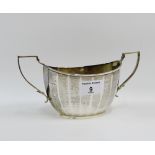 George V silver sugar bowl, Birmingham 1928, 10cm high