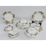 Wedgwood 'Hathaway Rose' dinner service comprising 6dinner plates, sides plates, two tureens,