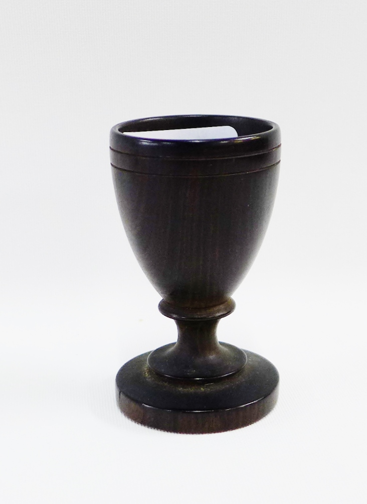 Scottish laburnum egg cup, 7cm high