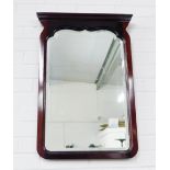 Mahogany wall mirror, 77 x 53cm