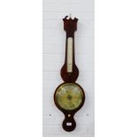 Norie & Co of London, mahogany cased wall barometer