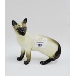 Beswick cat with printed backstamps, 20cm long