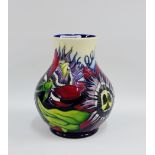Moorcroft floral patterned baluster vase by Philip Gibson, No. 39/100, circa 2005 with printed and