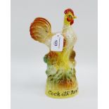 'Cock O' th North' cockerel figure, 24cm high