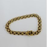 9 carat gold fancy link chain bracelet with full set of hallmarks