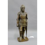 DH Martin, Marquis Designs bronze patinated resin figure of a 'Knight', 36cm high