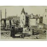 Frank E. Dodman (1908-1997) 'South Queensferry' Etching, signed and entitled in pencil, in a