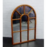 Arched window style wall mirror, 106 x 74cm
