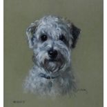 Mable Gear 'Boot - Wire Haired Terrier' Pastel Signed and entitled, 33 x 38cm