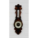 Oak cased wall barometer, 60cm