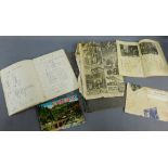 Helsinki Olympic Games 1952, Olympic notebook, together with postcards etc., (a lot)