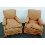 Pair of armchairs, 90 x 70cm, (2)