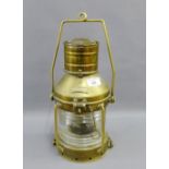 Anchor brass ships lamp