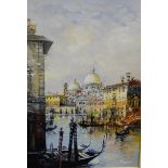 Figalle (Contemporary School) 'Venice' Oil-on-Canvas, signed, in an ornate giltwood frame, 68 x