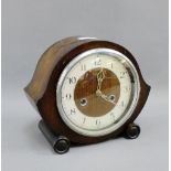 Art Deco oak cased mantle clock