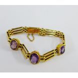 9 carat gold gemset bracelet