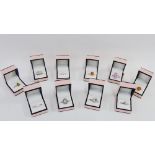 Collection of ten silver gemset dress rings (10)