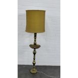 Brass standard lamp