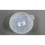 French opaque glass circular dish / ashtray, 11.5cm diameter