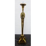 Neo classical style giltwood standard lamp, 168cm