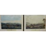 Two 19th century lithographic prints to include 'The Town of Forfar and Coupar', in glazed frames,