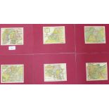 Group of six miniature 18th century maps by Lobeck & Lotter, circa 1760, to include Prussia, The