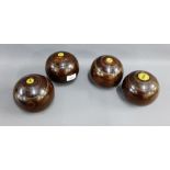 Set of four bowling balls