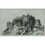 Katharine (Kate) Cameron RSW, ARE, RSW (1874 - 1965) 'Edinburgh Castle' Etching, in a glazed