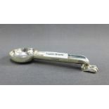 Contemporary silver cigar rest & ashtray, Sheffield 1995, 14cm long