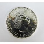 QEII one ounce fine Silver Britannia coin, 2005