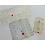 Collection of early 19th century correspondence to include a letter from Merchiston Castle Academy