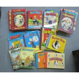 Quantity of vintage 'Our Wullie' and 'The Broon's' Annuals, together with Rupert and Black Bob, (a