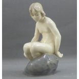 Royal Copenhagen porcelain nude figure with printed backstamps and pattern number 4029, 14.5cm high