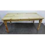 Pine kitchen table, 80 x 184cm