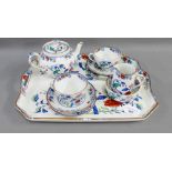 Booths cabaret teaset with teapot, milk jug, sugar bowl, two cups, two saucers, two side plate and