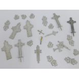 Group of Celtic jewellery to include various crosses, pendants and galleon charms, etc, some