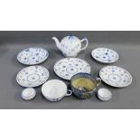 Various blue and white pottery to include Royal Copenhagen and Staffordshire etc., (a lot)