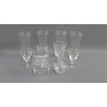 Mixed glassware to include a jar, jug and drinking glasses etc., (a lot)