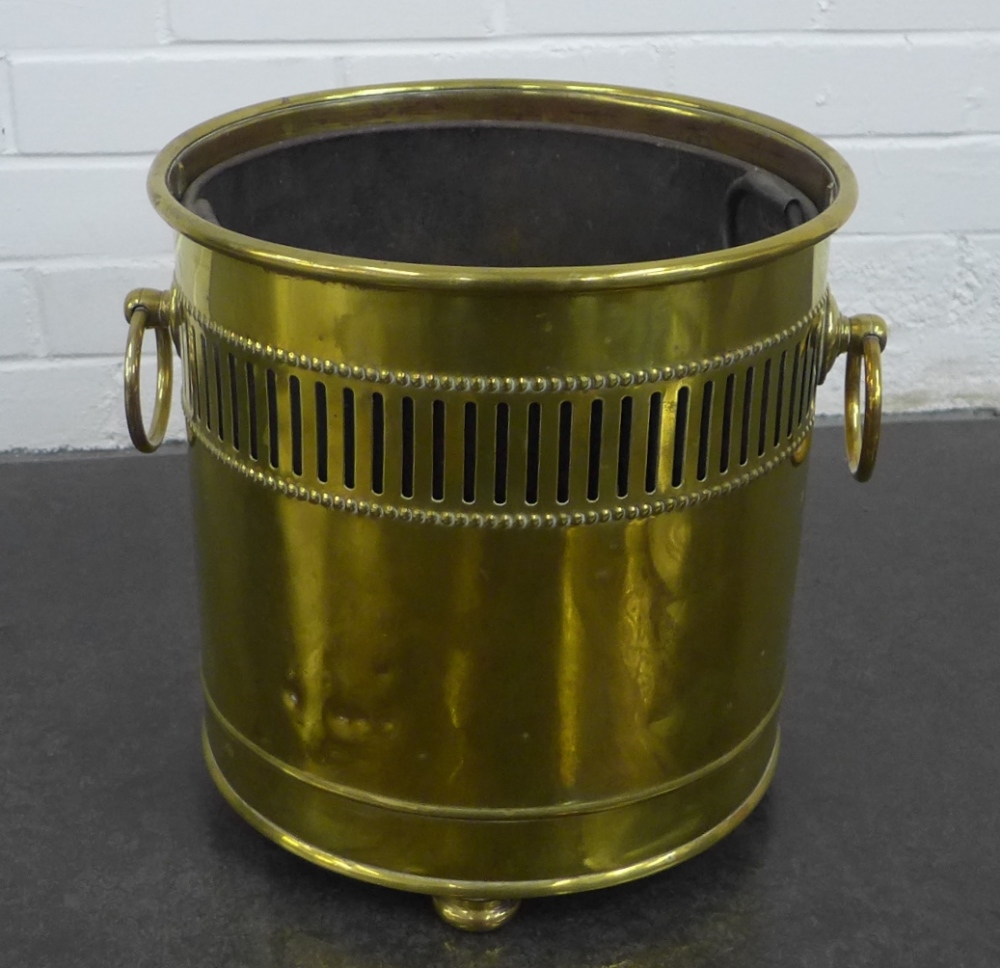 Brass pail, 34 x 33cm