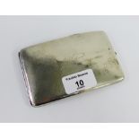 Chinese silver cigarette case by Wang Hing with engraved signature to front, stamped WH 90, 12.5cm