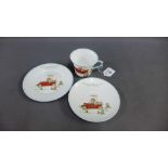 Shelley bone china Fairy Town Nursery ware trio, (3)