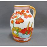 WITHDRAWN Contemporary Clarice Cliff type jug, 27cm high